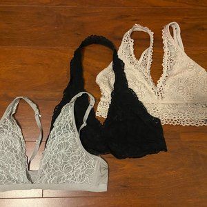 3 Lace Bralettes